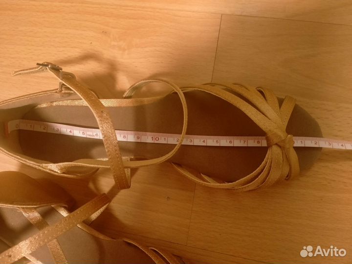 Сатиновые туфли бально-спортивные, размер 4.5