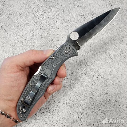 Нож складной Spyderco Endura 4 ст.9Cr18Mov Серый / белое лезвие
