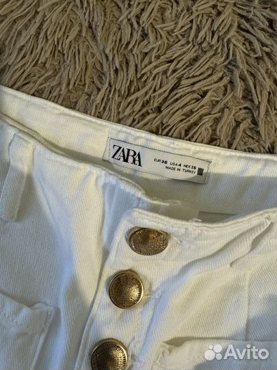 Белые брюки джинсы Zara 36 s женские