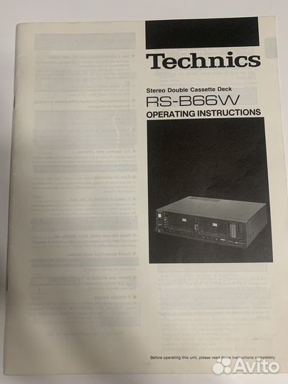 Кассетная дека technics RS-B66W