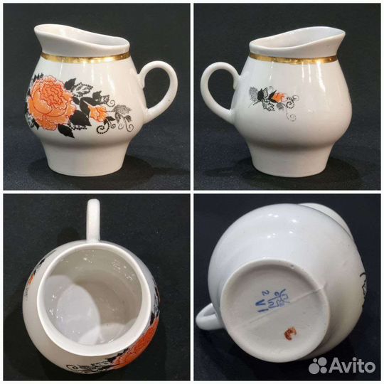 Посуда СССР кружка, молочник, крышка, блюдце