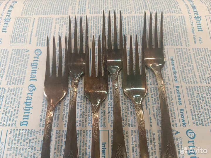 Набор мельхиоровых вилок СССР