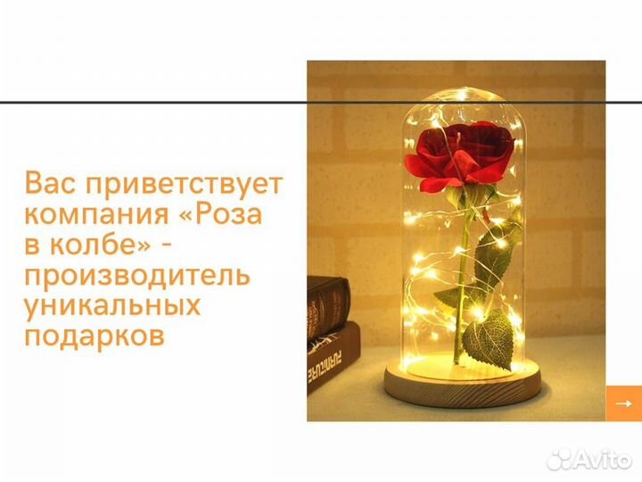 Роза в колбе. Вечная
