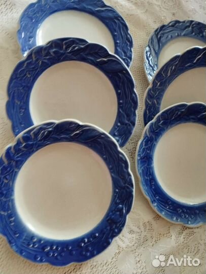 Тарелка фарфоровая 6штук
