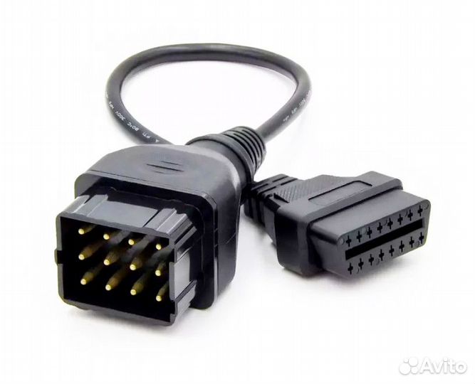 Переходник газ УАЗ GAZ UAZ 12 pin (К+L) на OBD2 16