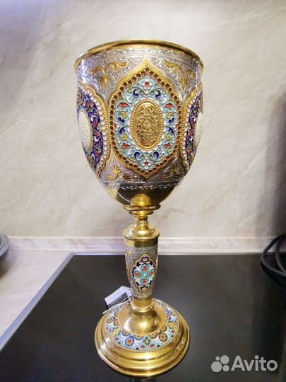 Бокал кубок серебро Кубачи