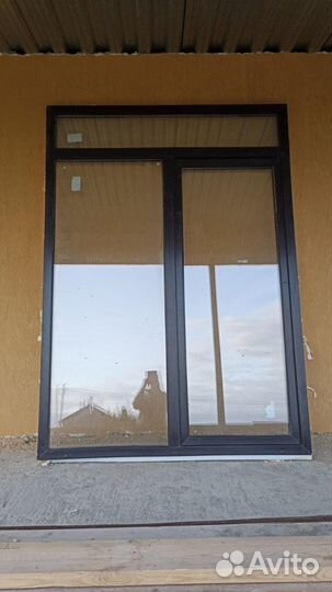 Окна пластиковые бу коричневые