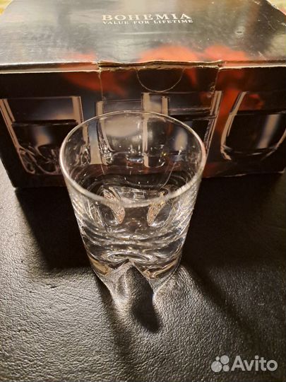 Стопки, стекло, Богемия,6 штук, новые, в коробке
