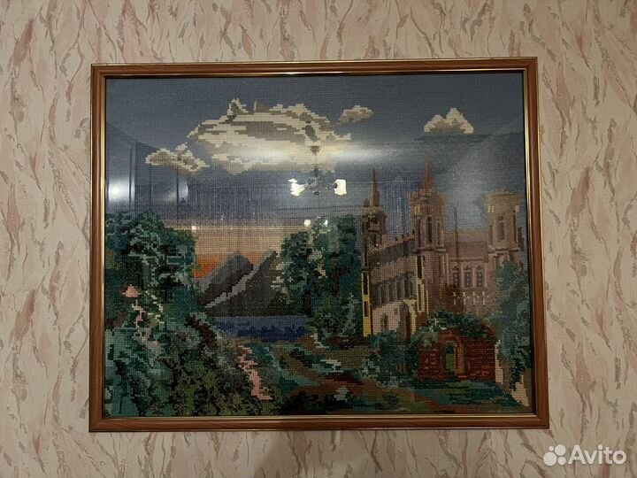 Картина вышитая крестом ручная работа
