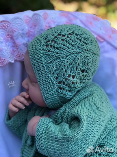 Комплект на выписку из хлопка ручная работа новый