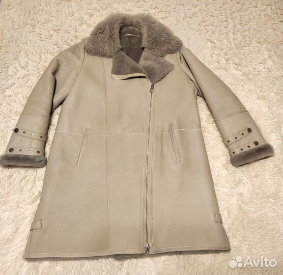 Снежная Королева натуральная дубленка (L)