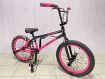 BMX трюковой велосипед bmx 20 розовый черный