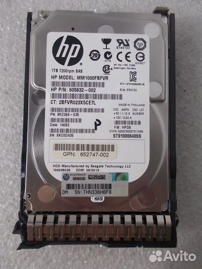 Жесткий диск HPE 653954-001 1TB
