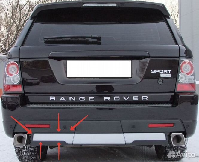 Накладка молдинг заднего бампера Range Rover Sport