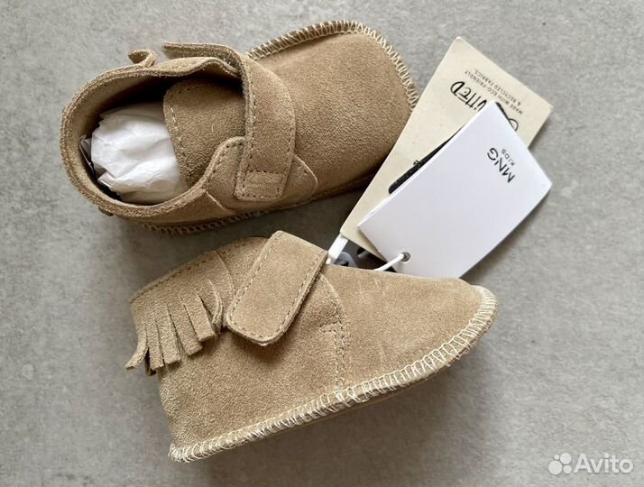 Пинетки из замши Mango kids, новые