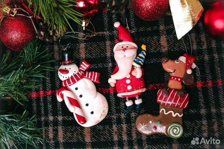 Новогодние игрушки на елочку ручной работы