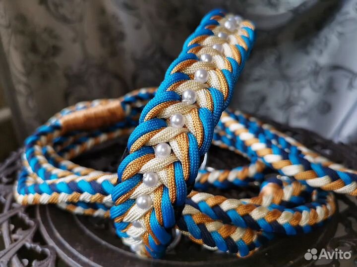 Плетеный поводок и ошейник из паракорда