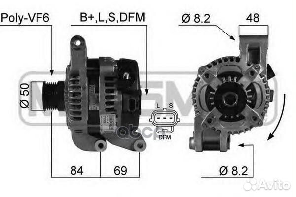 Генератор ford focus II (120A) 210328 Era