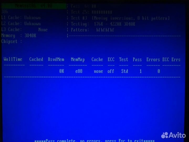 Ретро память simm 30 pin комплект #96 4Mb (4x1Mb)