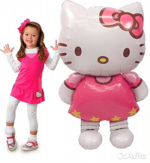 Фольгированные шарики Хелоу Китти 116см