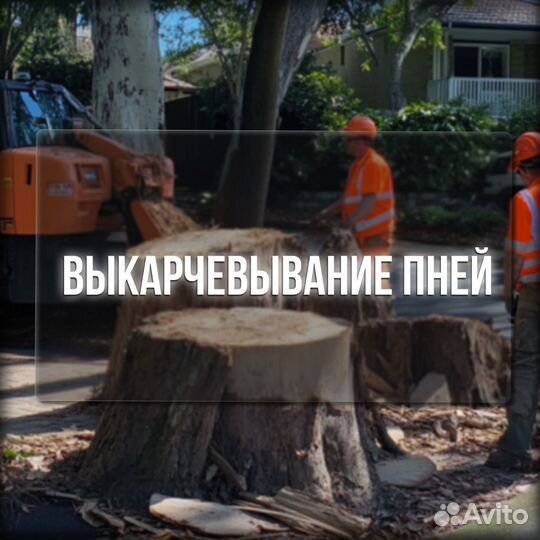 Вырубка деревьев, расчистка, котлованы, сыпучие