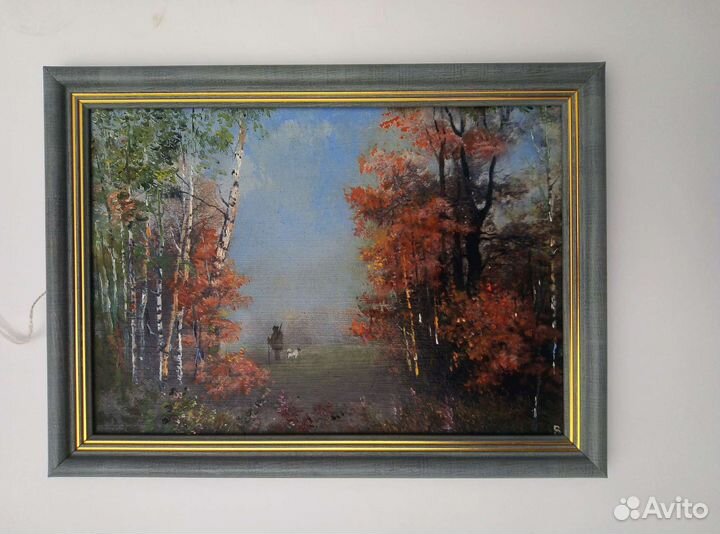 Картина маслом пейзаж, цветы