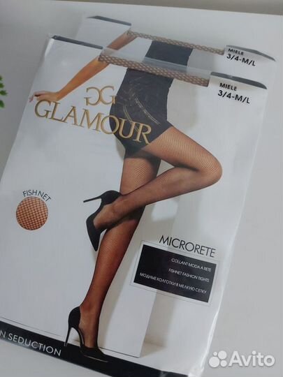 Колготки женские glamour microrete р.3/4