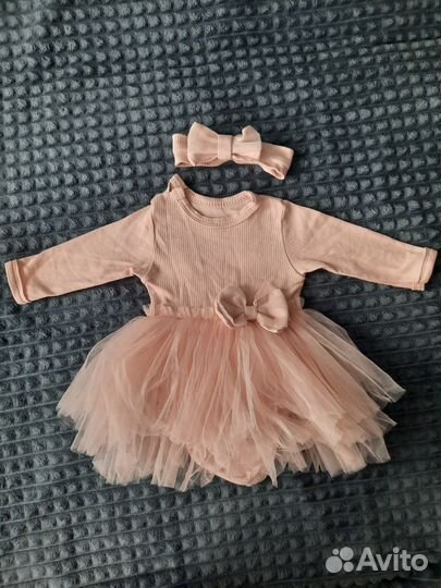 Платье боди для девочки 56-62