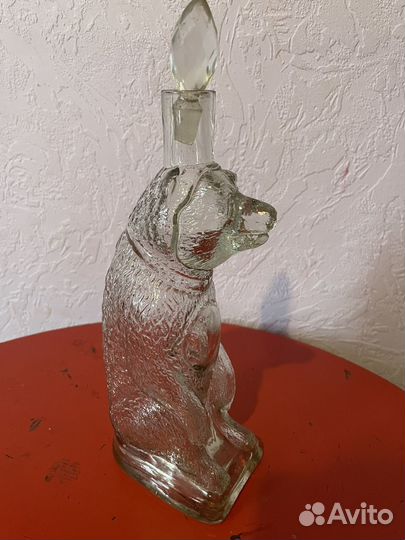 Антикварная бутылка-штоф Медведь 19 век