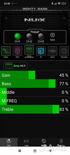 Комбоусилитель Nux mighty Bass
