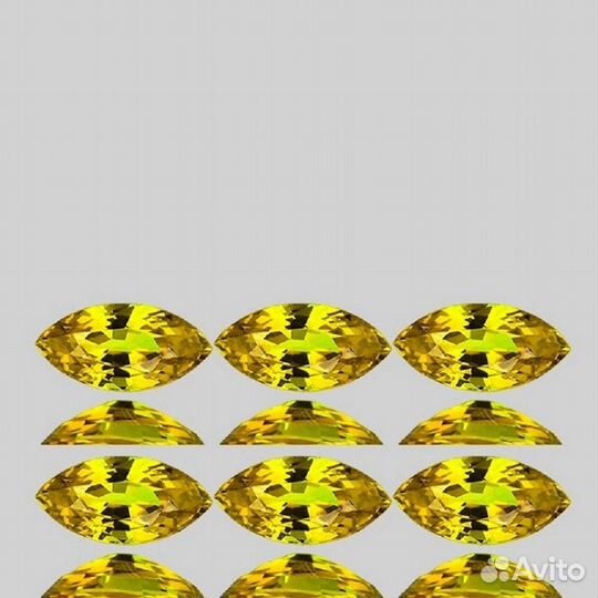 Сапфир натуральный 1,14Ct 5х2,5мм 6шт VVS Маркиза