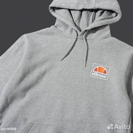 Худи ellesse С логотипом серый утепленный 52(L/XL)