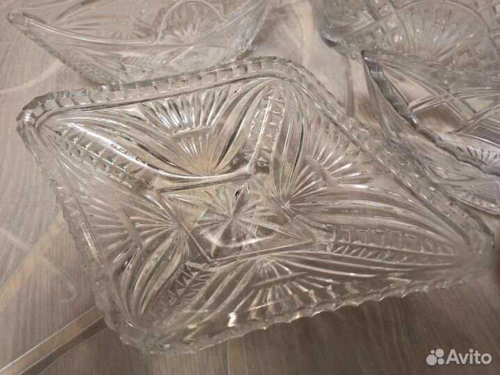 Ваза, салатник, конфетница хрусталь