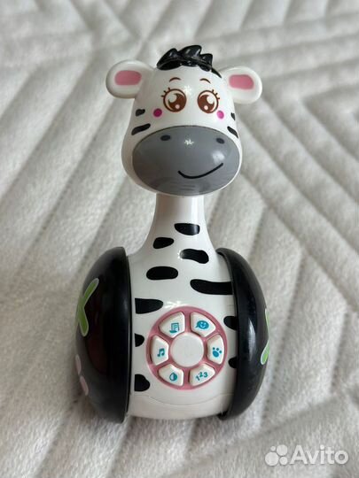 Музыкальная игрушка неваляшка зебра