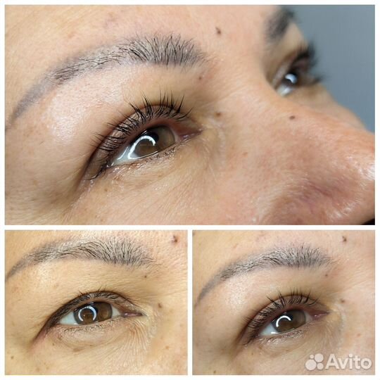Ламинирование ресниц, оформление бровей