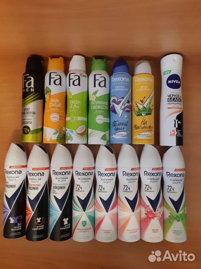 Дезодорант Rexona, Nivea, Fa, Fa men