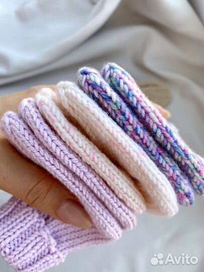 Вязанные носочки для новорожденного