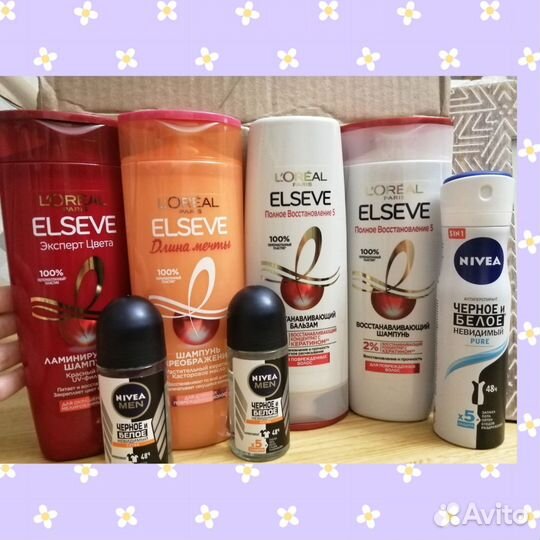 400мл Шампунь/бальзам Elseve Дезодорант Nivea