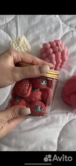 Мини-бомбочки клубника