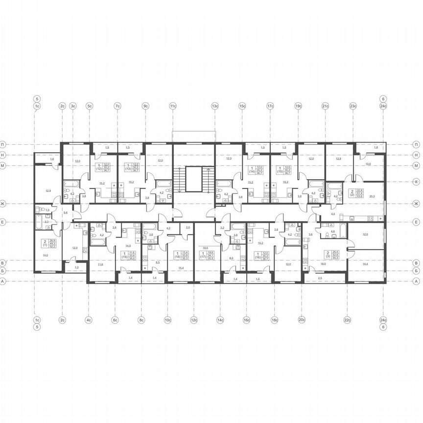 2-к. квартира, 52,2 м², 4/8 эт.