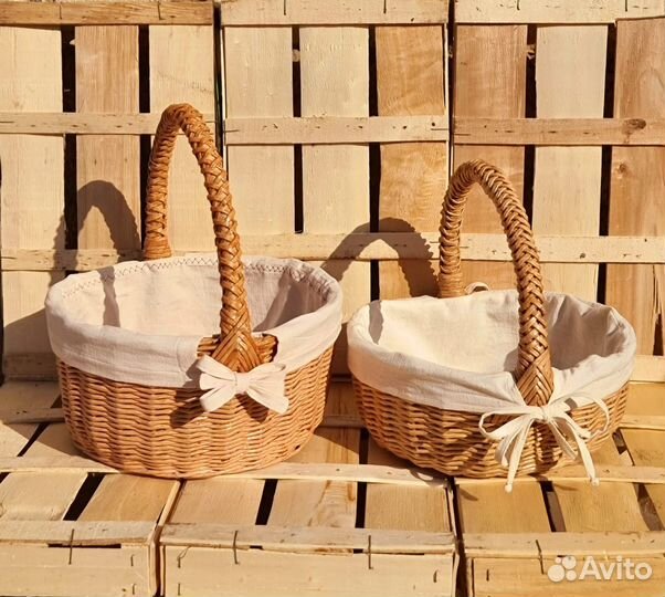 Пасхальные корзины с хлопковым чехлом