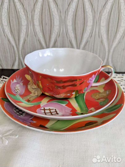 Чайная тройка Золотой олень