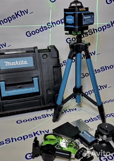 Лазерный уровень Makita 16 лин в кейсе + штатив