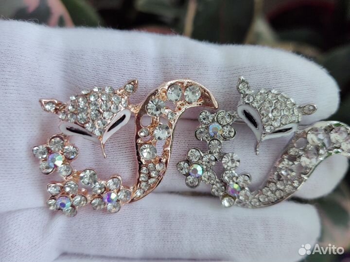 Брошь Бриллиантовая Лисичка