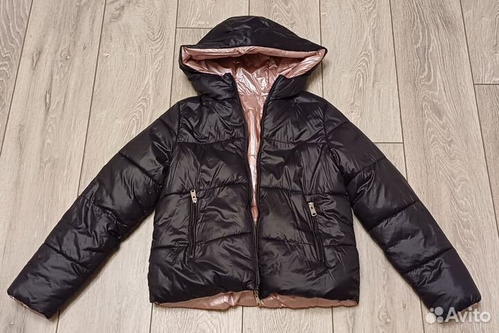 Куртка демисезонная для девочки 146 двусторонняя