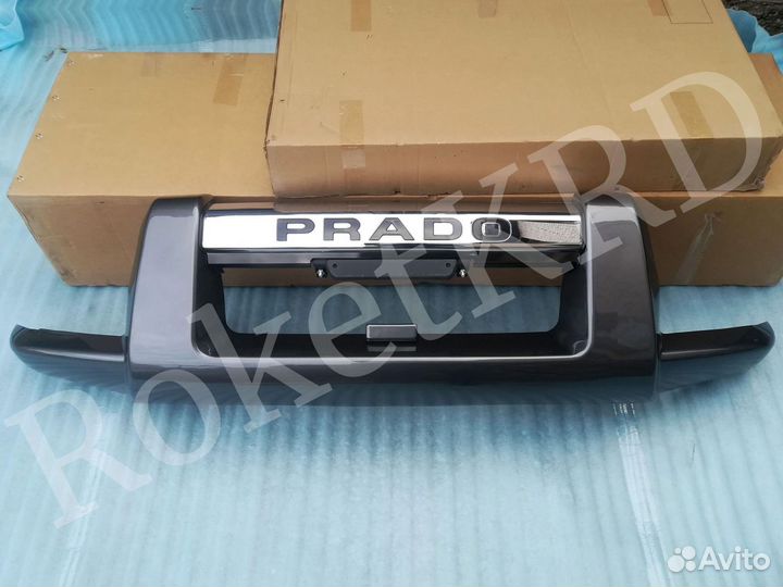 Кенгурятник Тойота Ленд Крузер Прадо 120 Серый