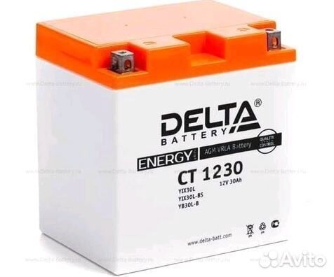 Акб мото Delta CT 12V, 30Ач пуск 300А