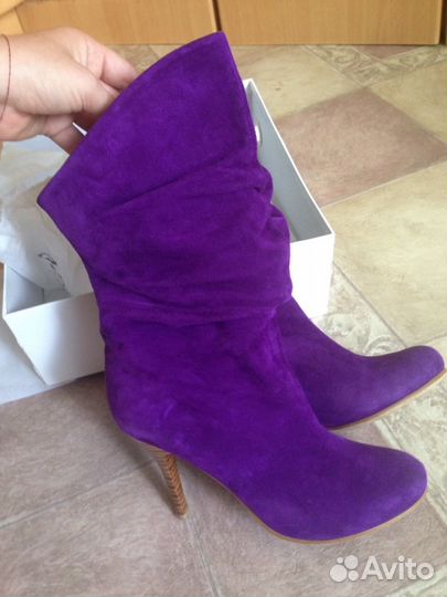 Полусапожки замшевые 35 (35.5) p-p