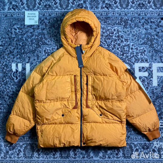 Пуховик Stone Island Crinkle Reps Down Orange