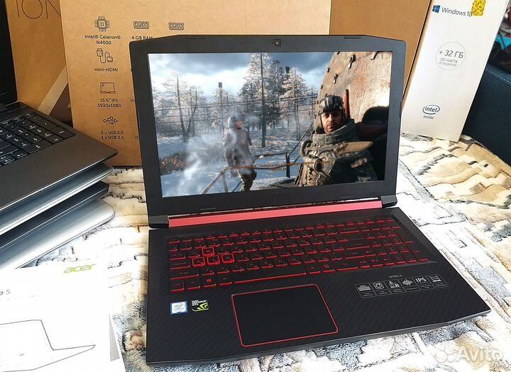 Топовый мощнейший Acer Nitro 8поточный GTX1650 8Гб
